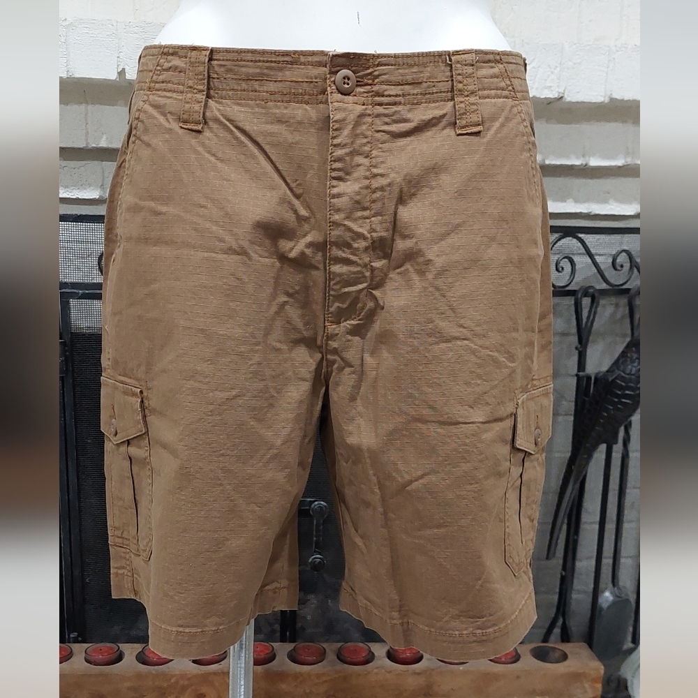 Ocean Coast Cotton Blend Khaki Shorts  Men's Sz 38 Brown Walking Cargo Pant